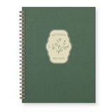 Gathered Recipes Recipe Book Forest Green Cover | White Ink