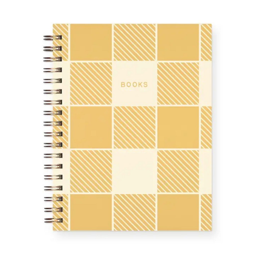 Gingham Pattern Book Log Reading Journal