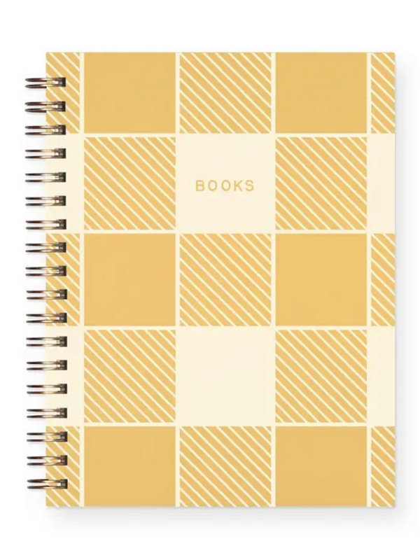 Gingham Pattern Book Log Reading Journal