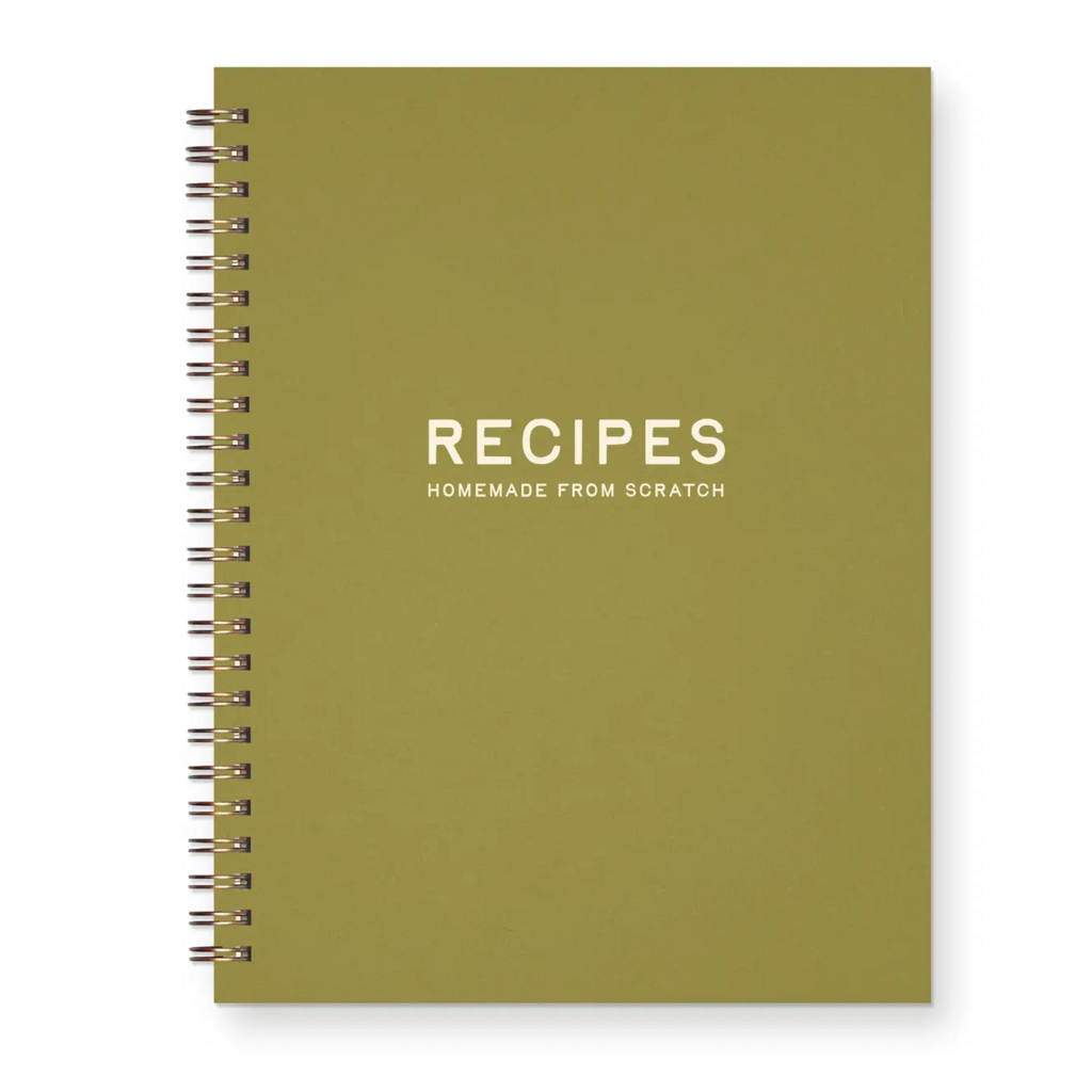 Standard Homemade from Scratch Recipe Book Chartreuse Cover | White Ink