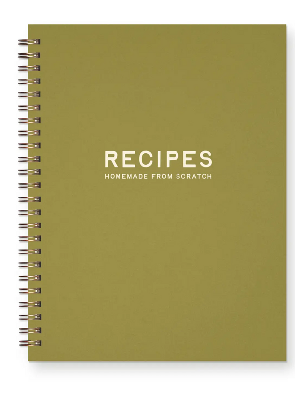 Standard Homemade from Scratch Recipe Book Chartreuse Cover | White Ink