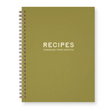 Standard Homemade from Scratch Recipe Book Chartreuse Cover | White Ink