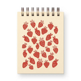 Strawberry Pattern Mini Jotter Notebook