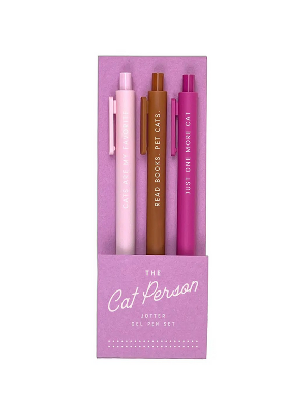 The Cat Person Jotter Gel Pen: Set of 3