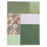 Green Patchwork Journal, Fabric Hardcover Stationary