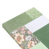 Green Patchwork Journal, Fabric Hardcover Stationary