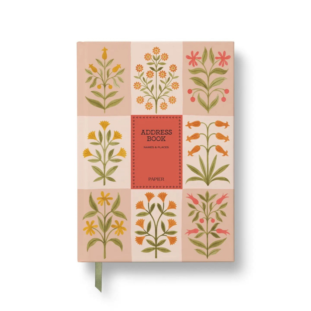 floral patchwork hardcover address book