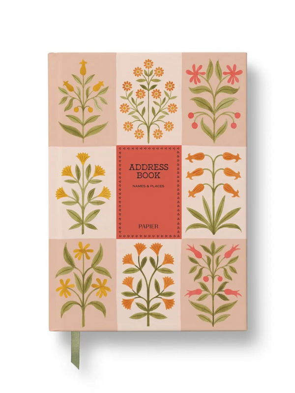 floral patchwork hardcover address book