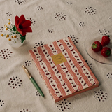 softcover cherry pattern lined notebook