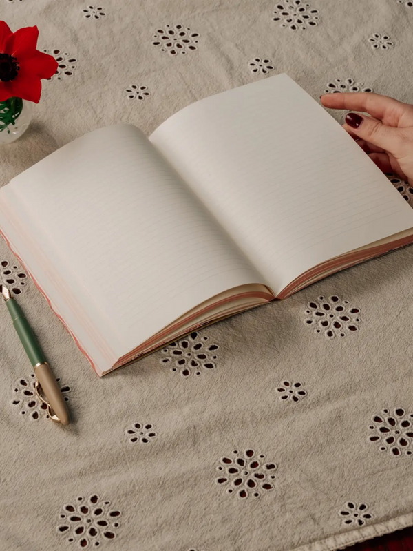 softcover cherry pattern lined notebook