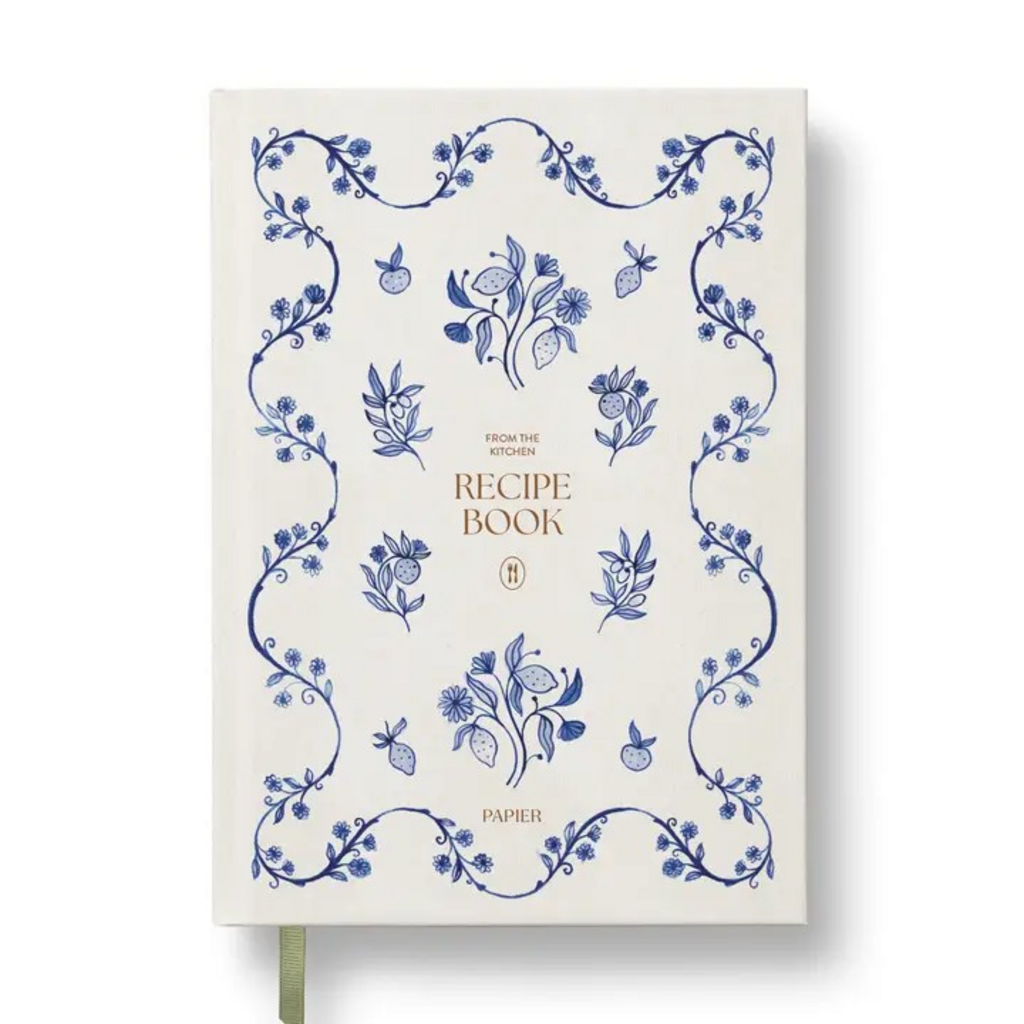 blue delft hardcover recipe book