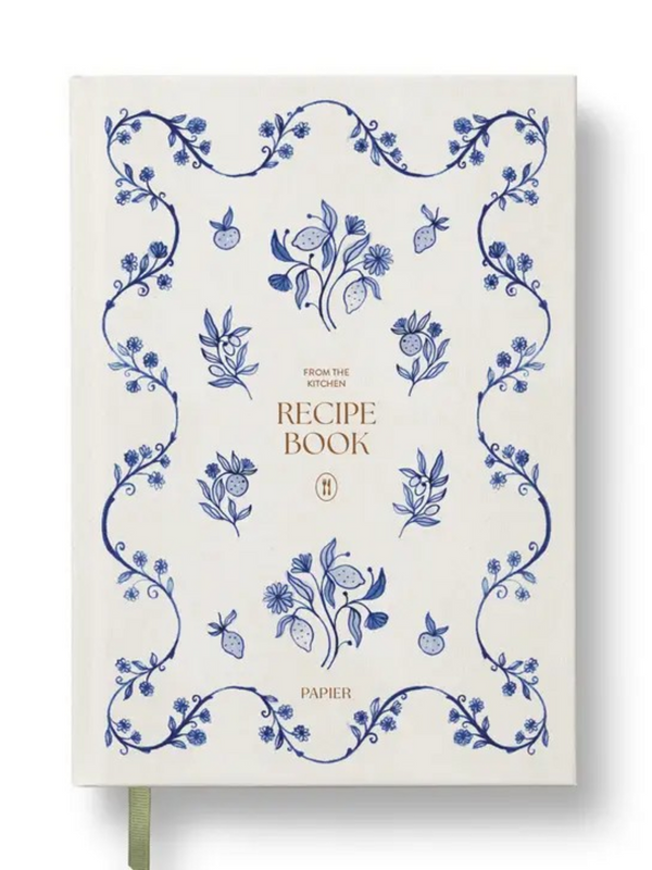 blue delft hardcover recipe book