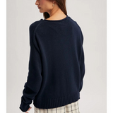 navy American flag sweater