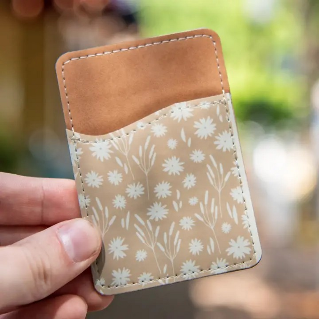 retro flower pattern phone wallet