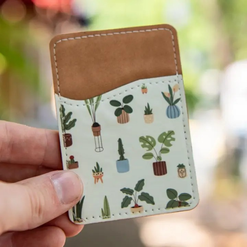 houseplant pattern phone wallet