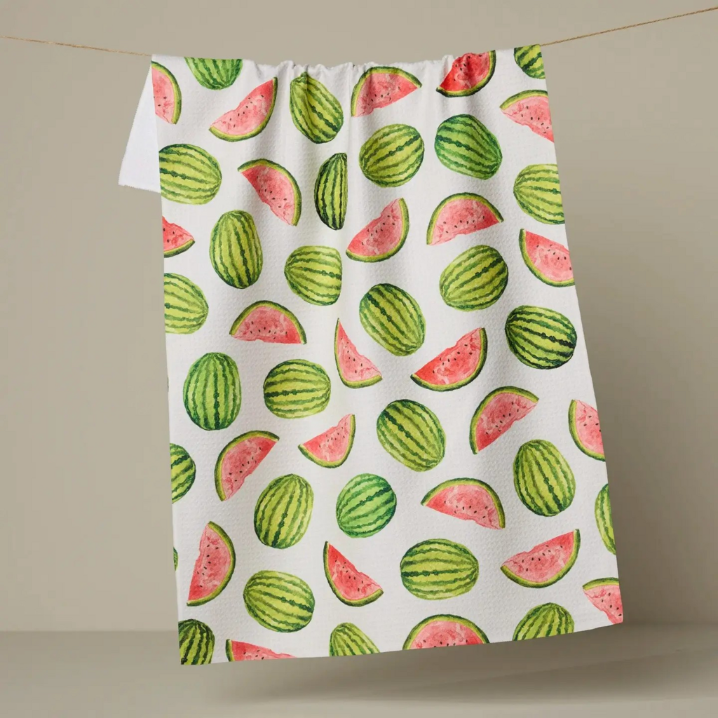 melon market tea towel