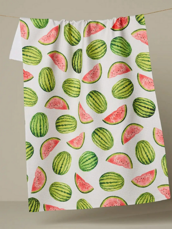 melon market tea towel