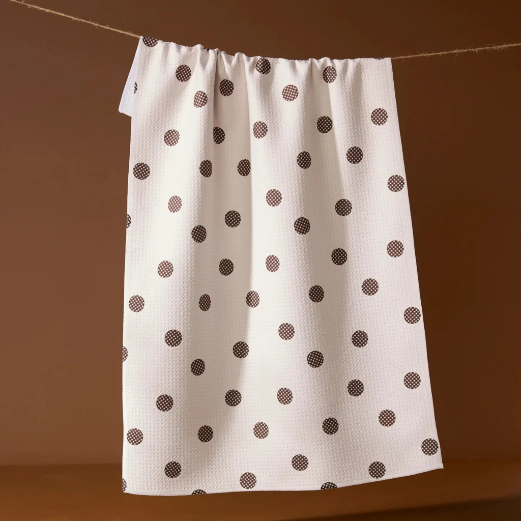 polka picnic tea towel