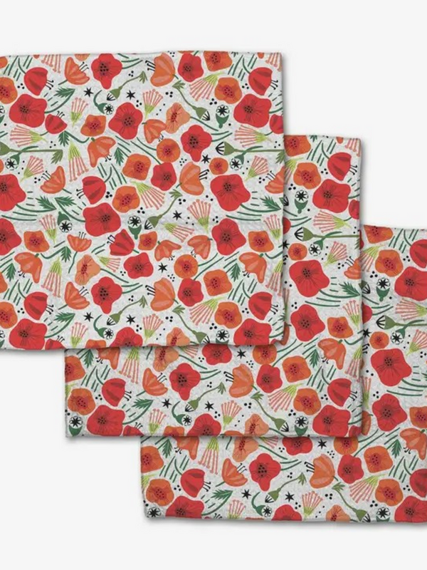 poppy power dishcloth set