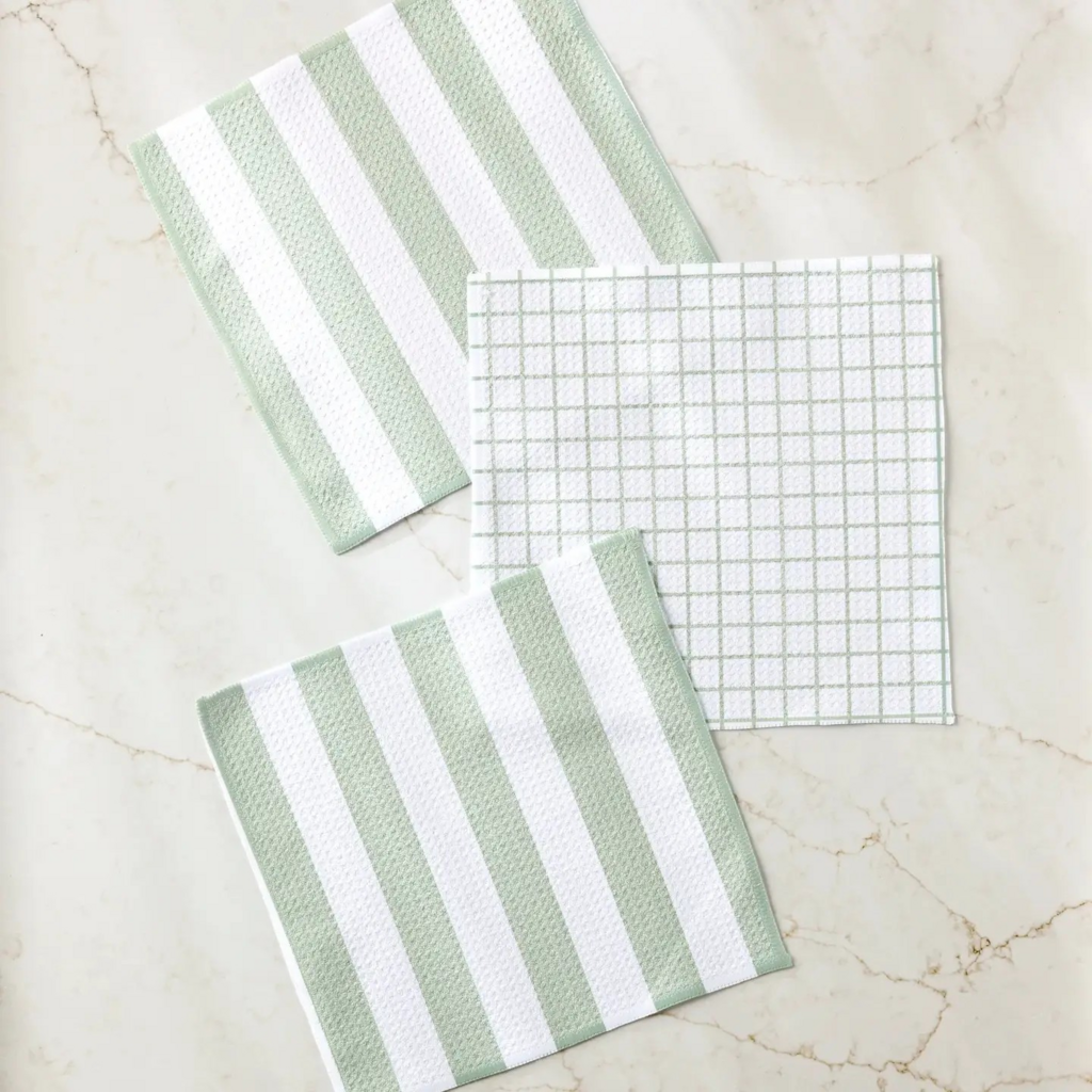 sweet mint dishcloth set