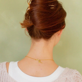 gold bow hair pin