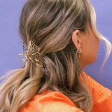 gold butterfly claw clip
