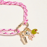 cocktail bracelet with gold carabiner