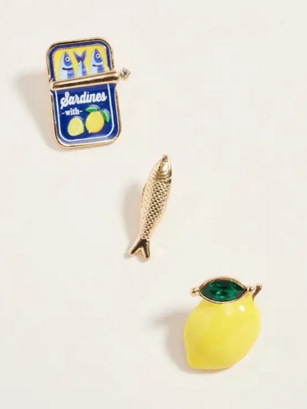 sardine brooch set
