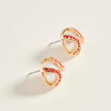 baseball stud earrings
