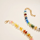 17" mixed colorful ombre resin bead necklace