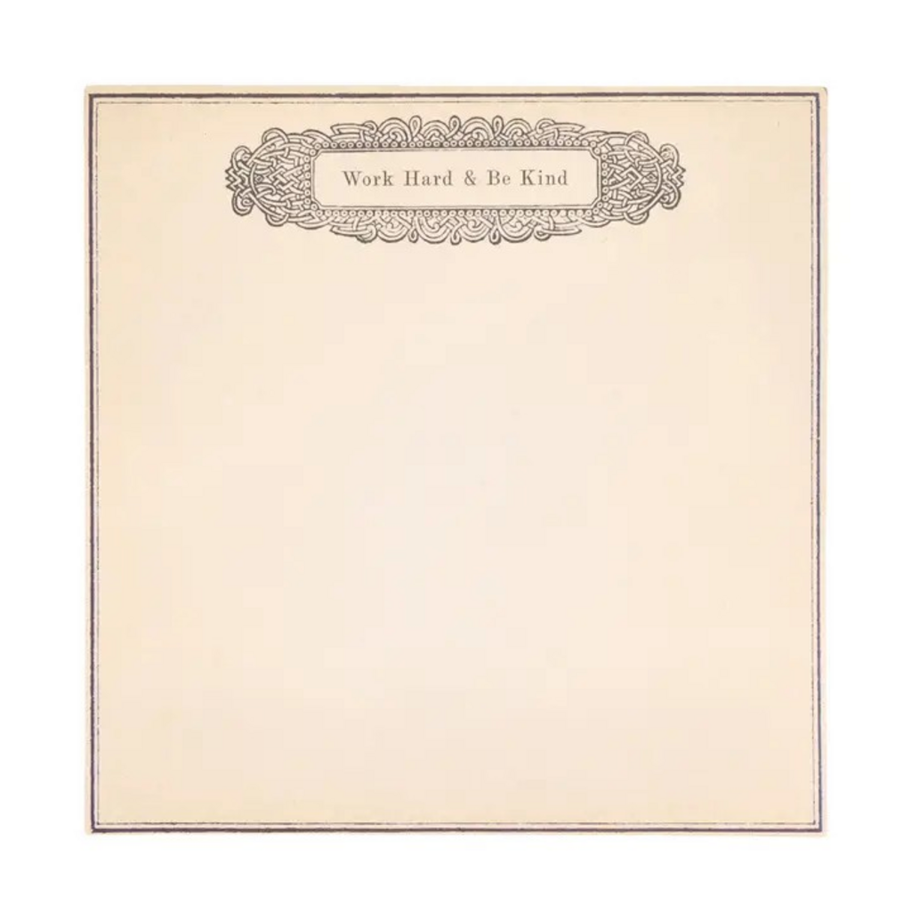 work hard & be kind notepad