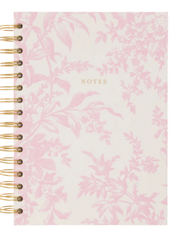 laura ashley english garden spiral journal in pink
