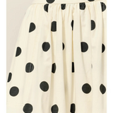 cream dot print skirt