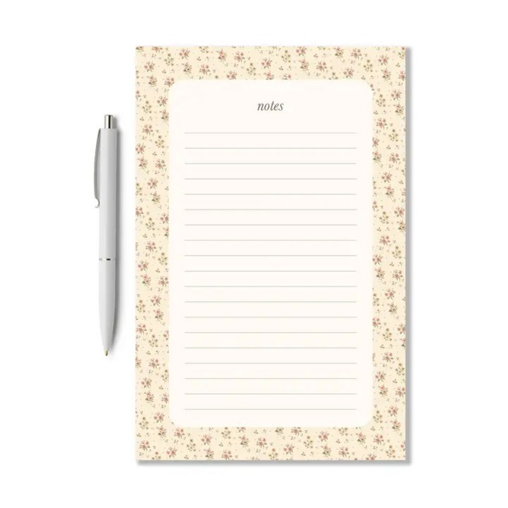 ditsy floral watercolor to do list notepad
