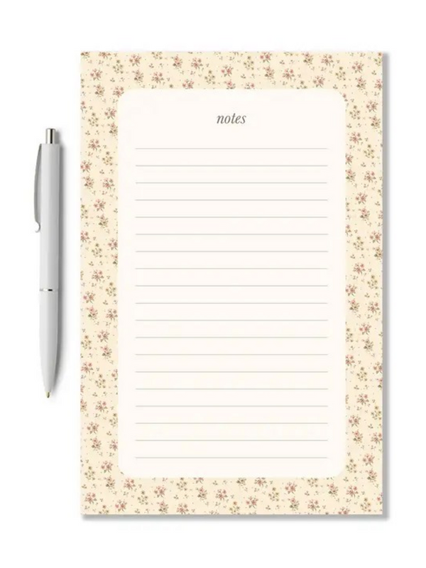 ditsy floral watercolor to do list notepad