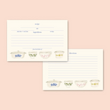 pyrex inspired recipe cards