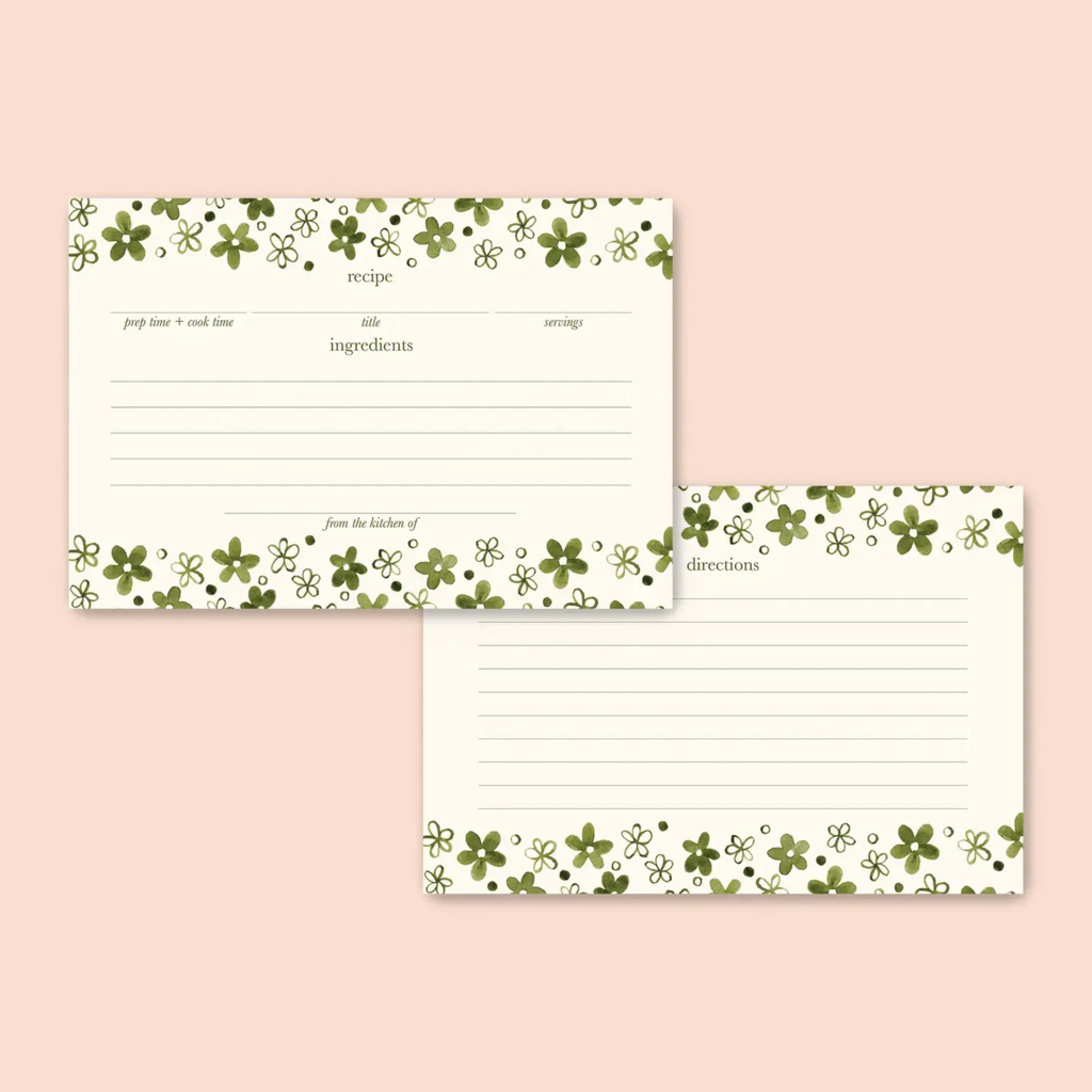 daisy pyrex inspired recipe cards