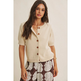 natural cotton knit cardigan