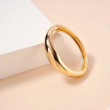 irregular basic alloy cuff bracelet in gold