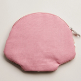pink beaded seashell coin purse