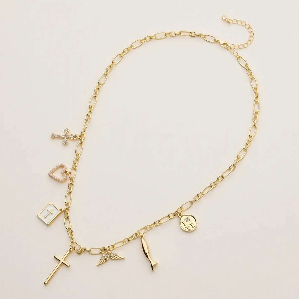 faith and love charm necklace