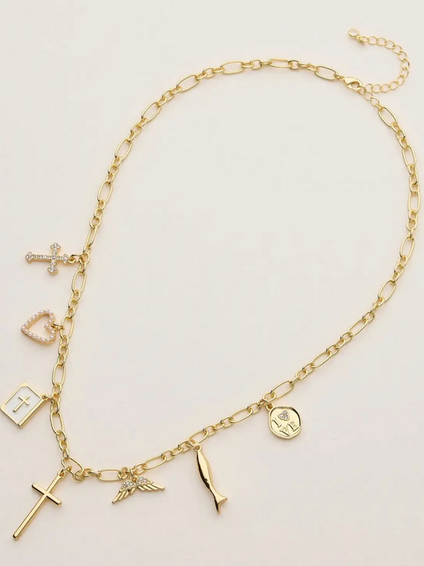 faith and love charm necklace