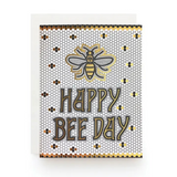 bee day tile birthday card