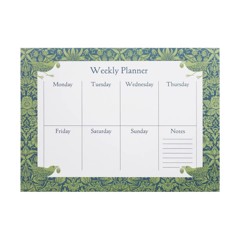 sage green weekly planner notepad
