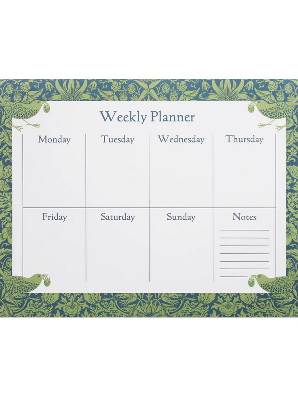 sage green weekly planner notepad