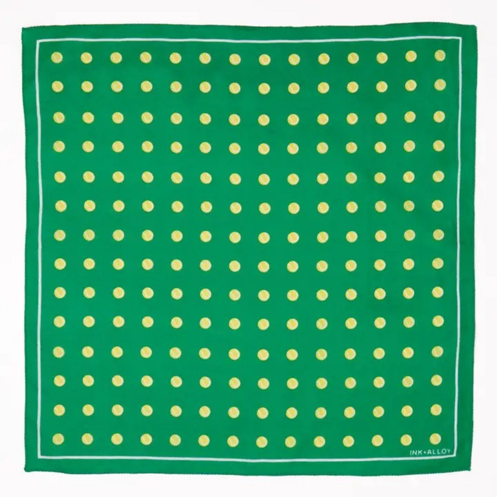 tennis ball print scarf