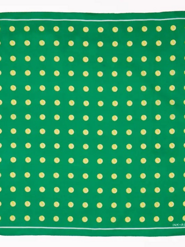 tennis ball print scarf