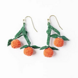 orange clementine dangle earrings