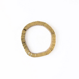 gold square bead stretch bracelet