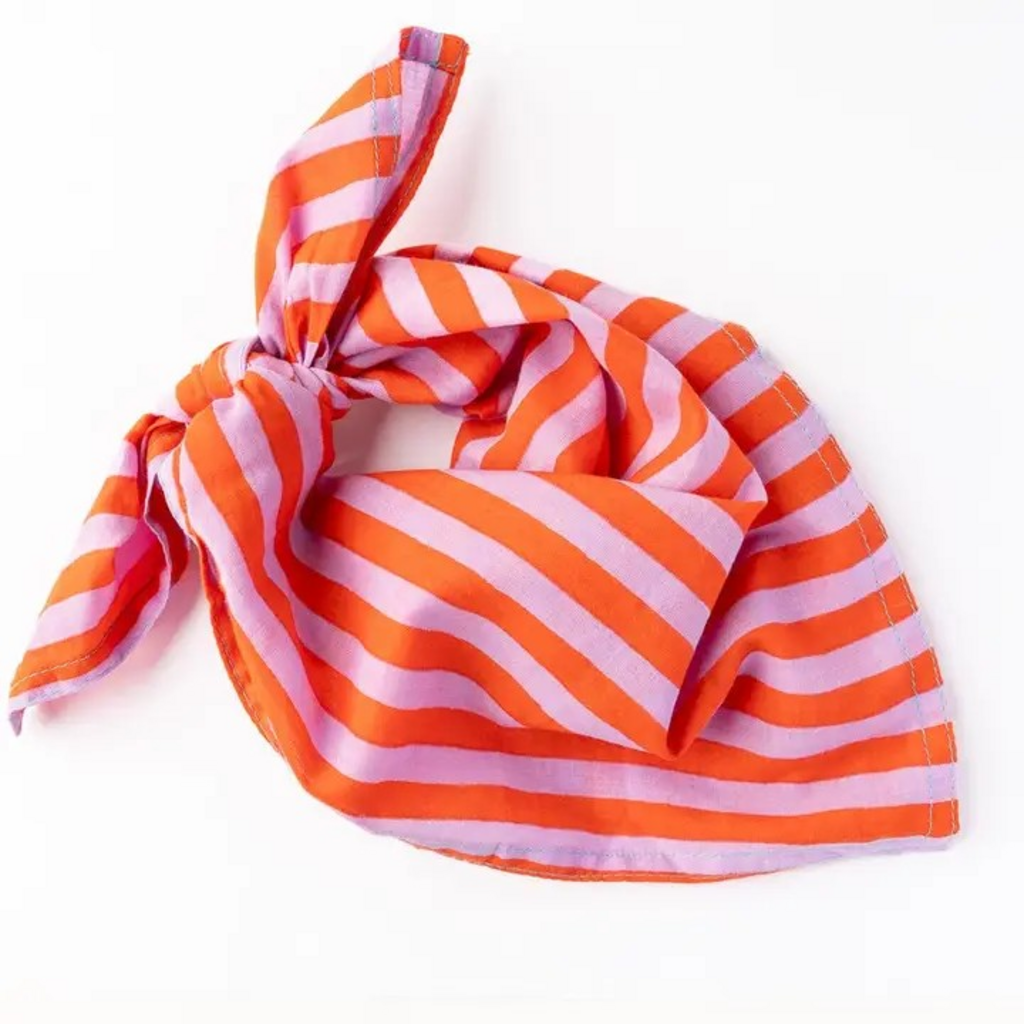 Lavender Striped Bandana